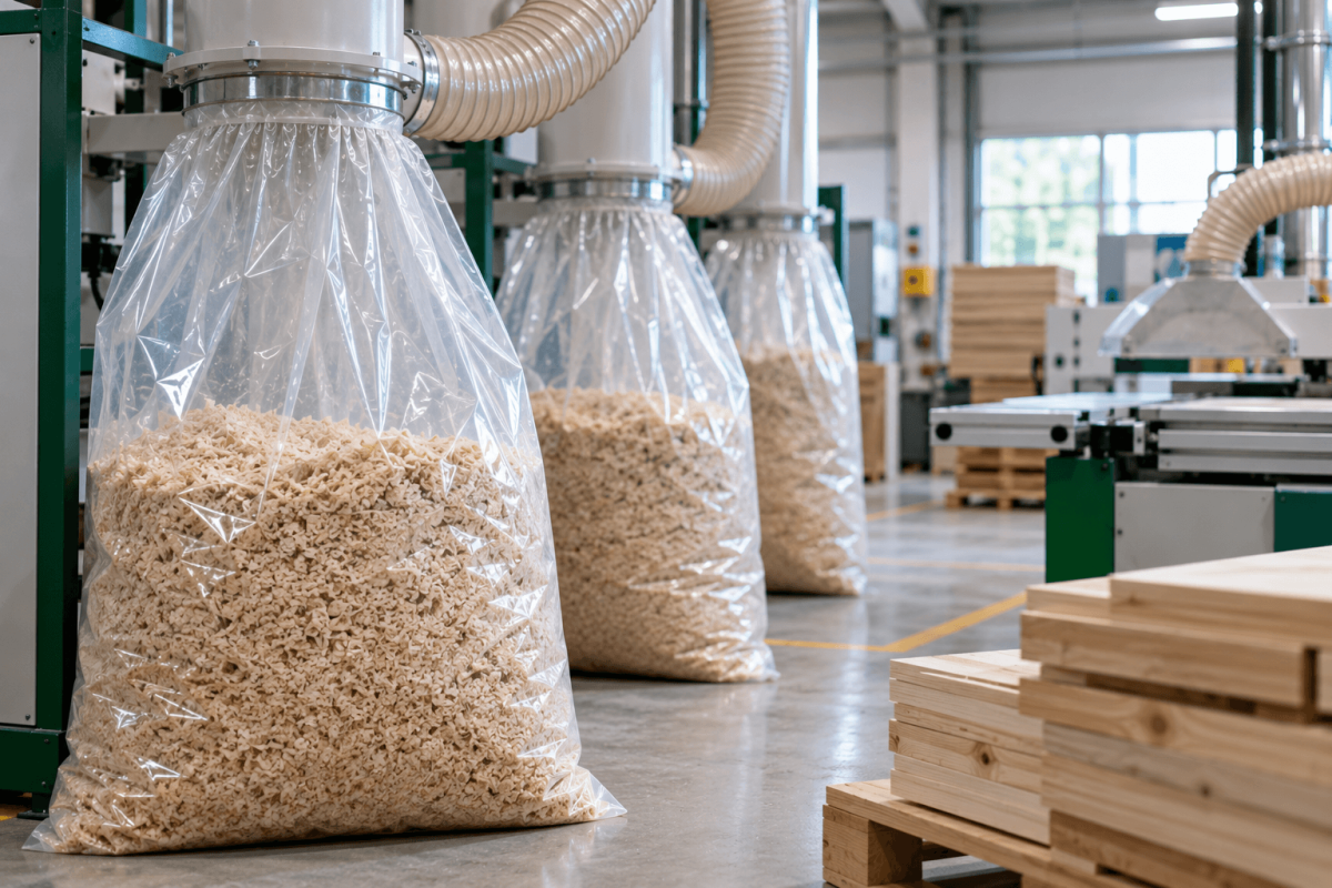 Zamów worki do odciągu trocin bezpośrednio u producenta​